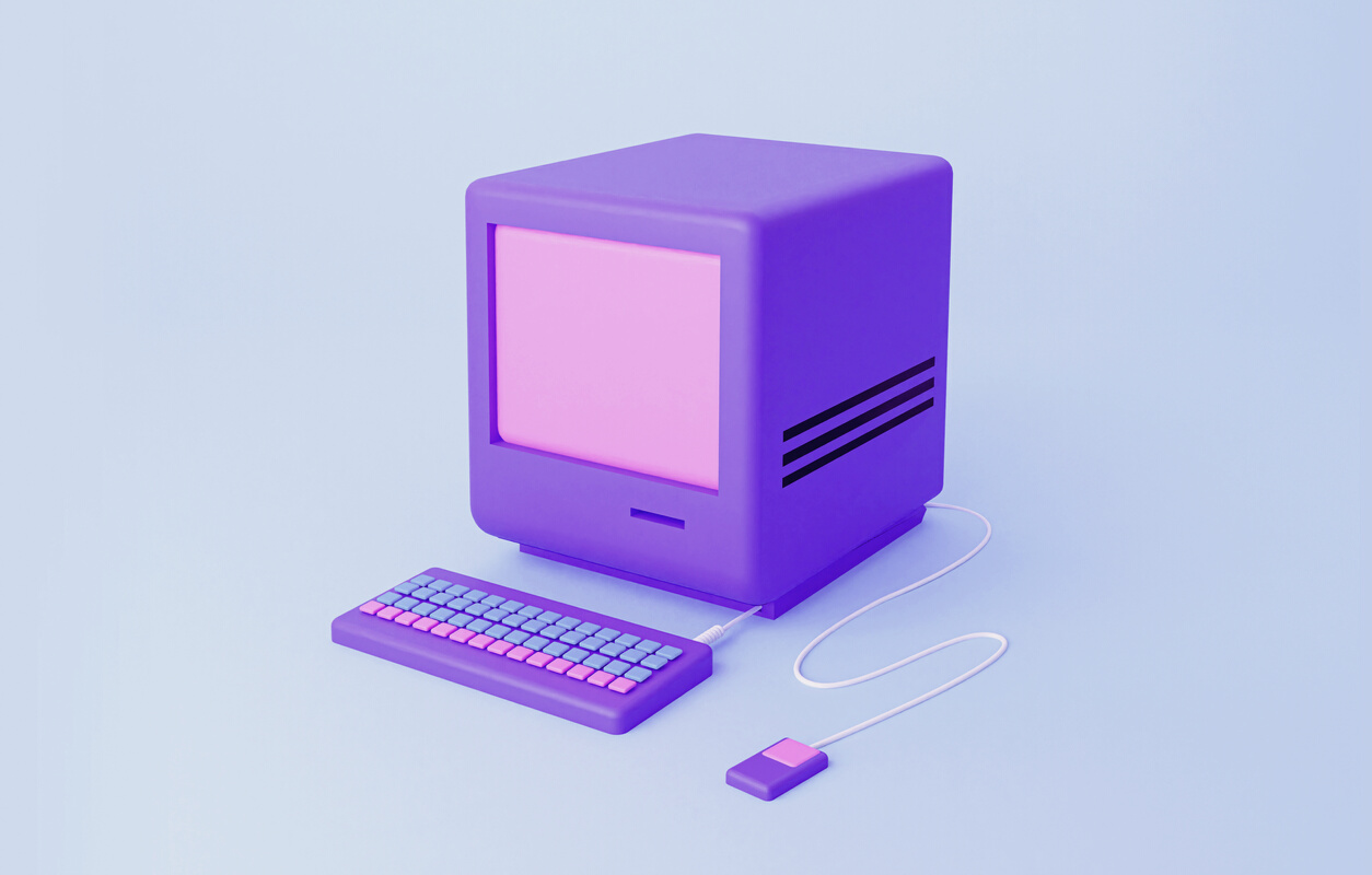 3D old computer 90s